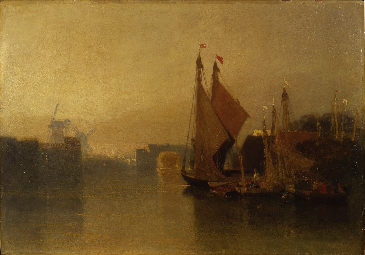 Udsigt fra Yarmouth Bridge af John Sell Cotman