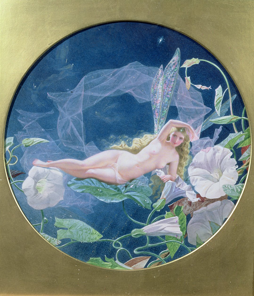 Titania liggende på et blad af John Simmons