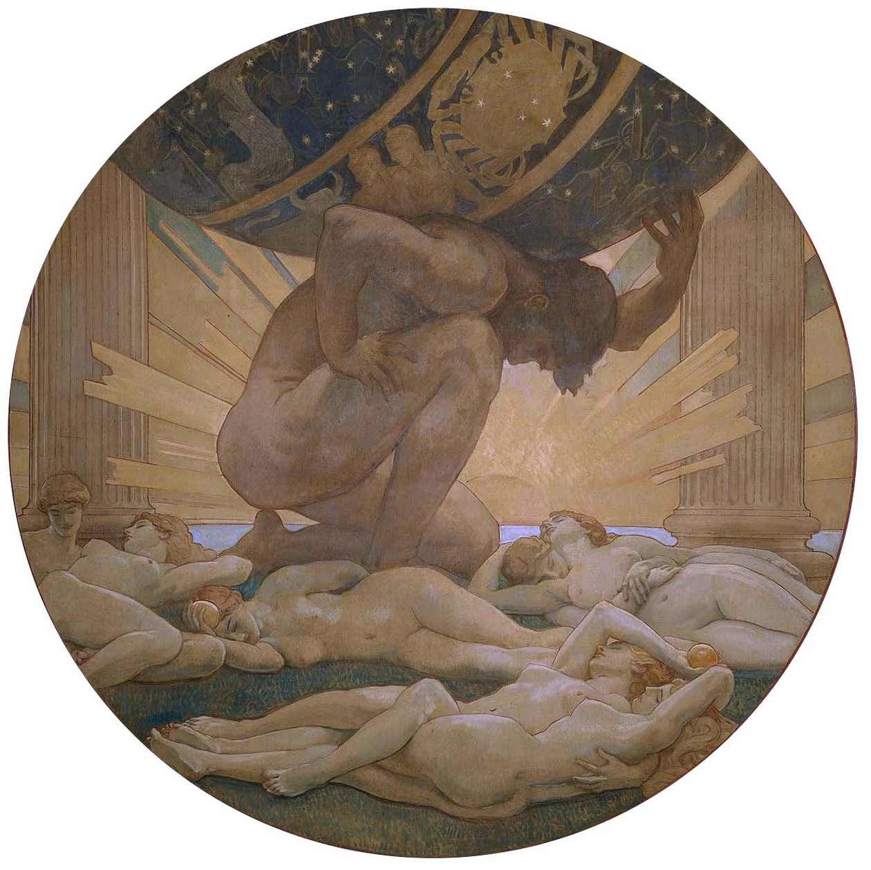 Atlas og Hesperiderne af John Singer Sargent