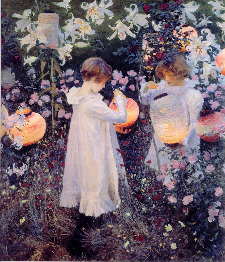 Nellike, Lily, Lily, RosenTysk: Nelke, Lilie, Lilie, Rosen af John Singer Sargent