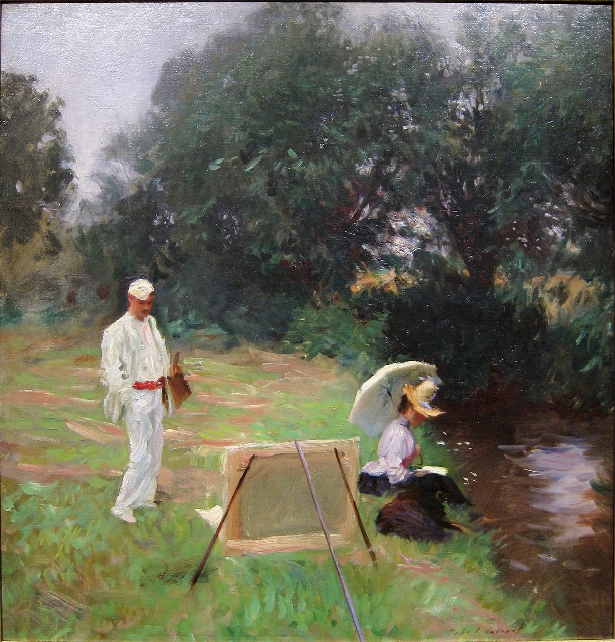Dennis Miller Bunker Painting at Calcotn af John Singer Sargent