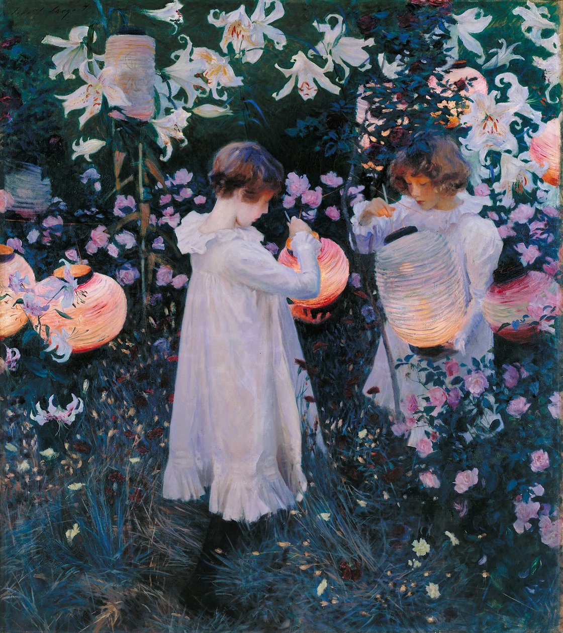Nellike, Lily, Lily, Rose af John Singer Sargent