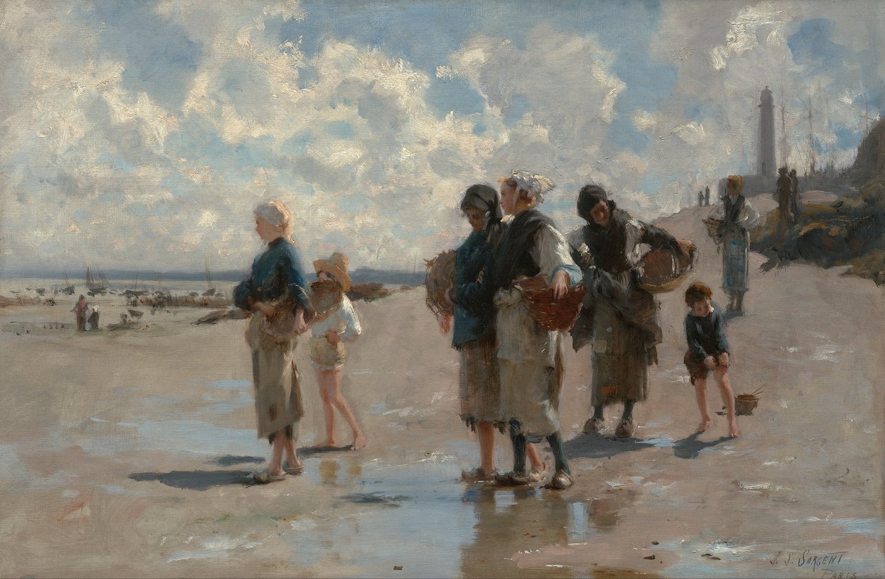 Fiskeri efter østers i Cancale af John Singer Sargent