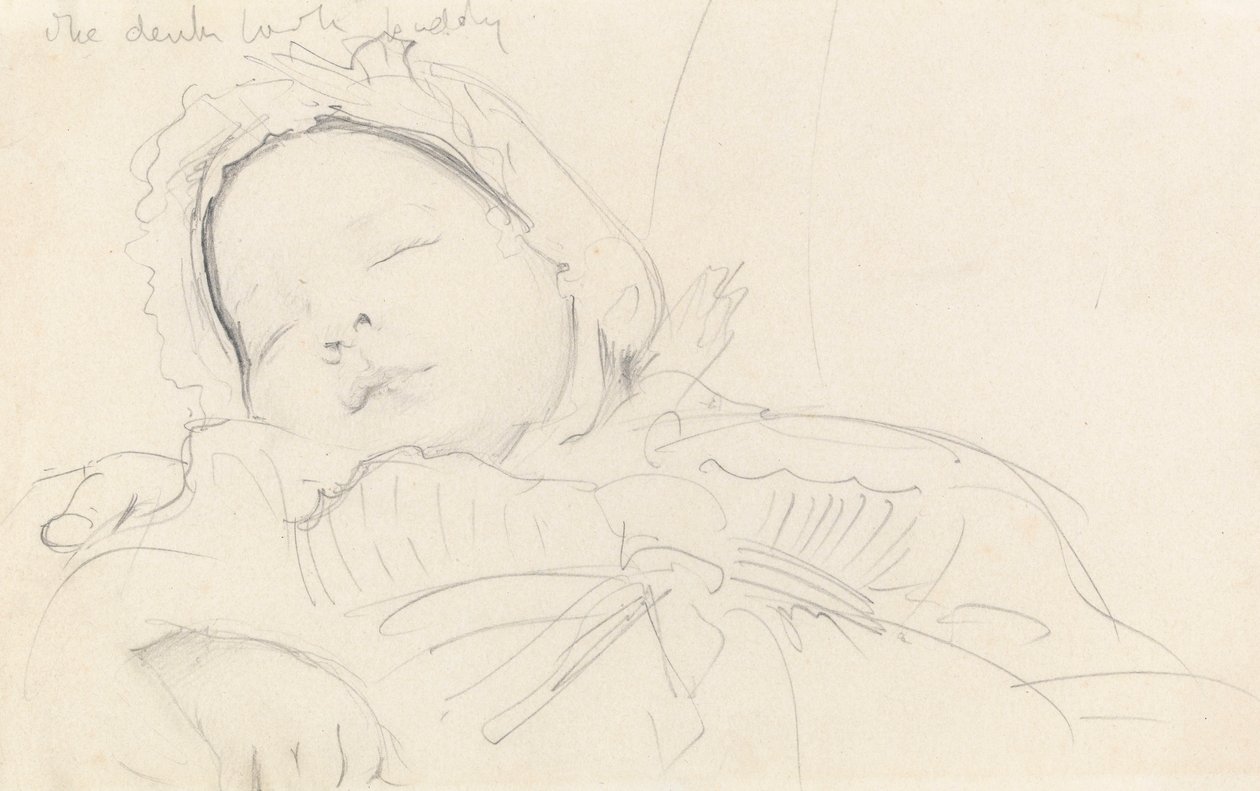 Jack Millet som baby (f.1888), ca.1888 (grafit på papir) af John Singer Sargent