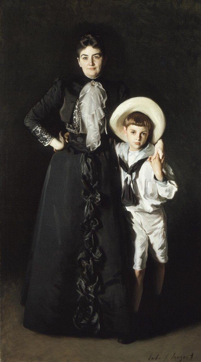 Portræt af fru Edward L. Davis og hendes søn, Livingston Davis af John Singer Sargent