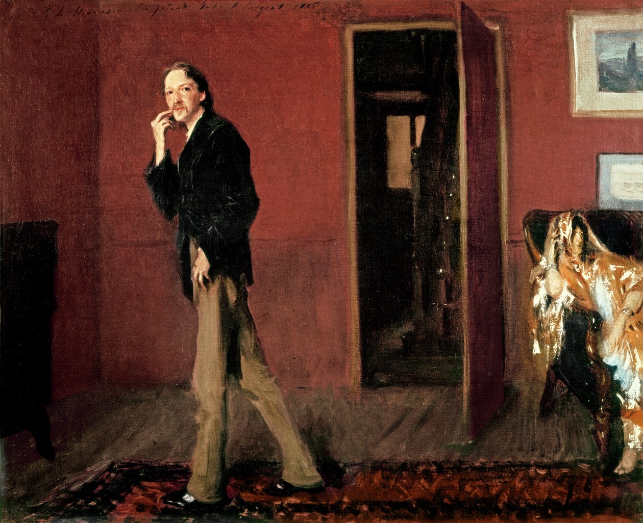 Robert Louis Stevenson og hans kone, 1885 af John Singer Sargent