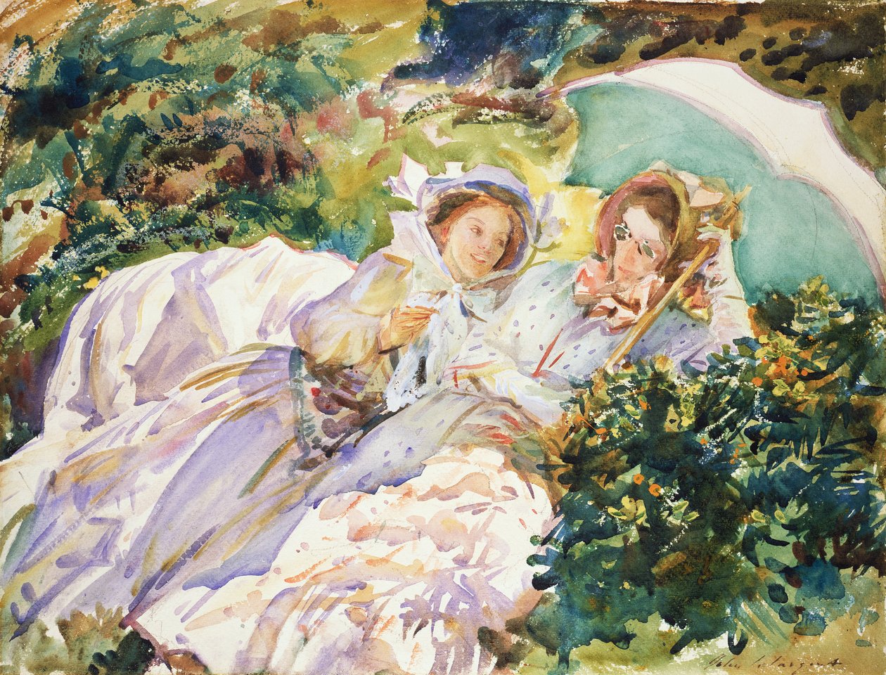 Simplon Pass- Drillen af John Singer Sargent