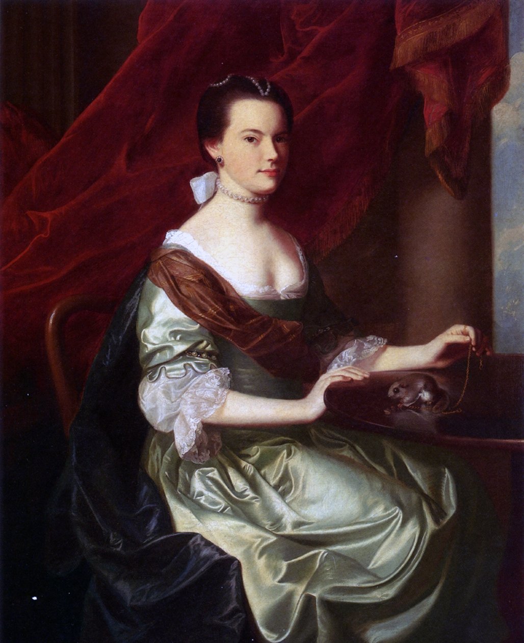 Fru Theodore Atkinson Jr. (Frances Deering Wentworth), 1765 af John Singleton Copley