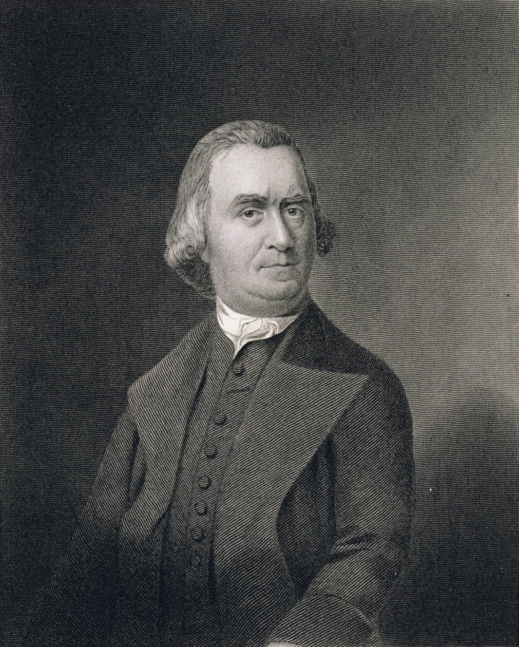 Samuel Adams, graveret af G.F. Storm (fl.c.1834) efter en tegning af originalen af James Barton Longacre (1794-1869) af John Singleton Copley