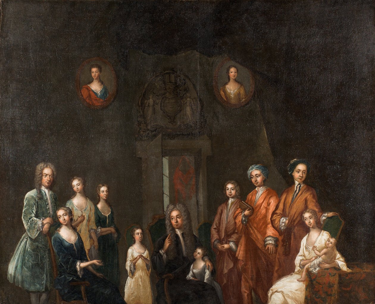 Portræt af Sir Francis Grant, Lord Cullen og hans familie af John Smibert