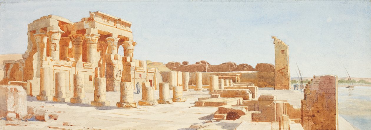 Tempel ved Kom-Ombo, Øvre Egypten, ca. 1907-10 af John Somerscales