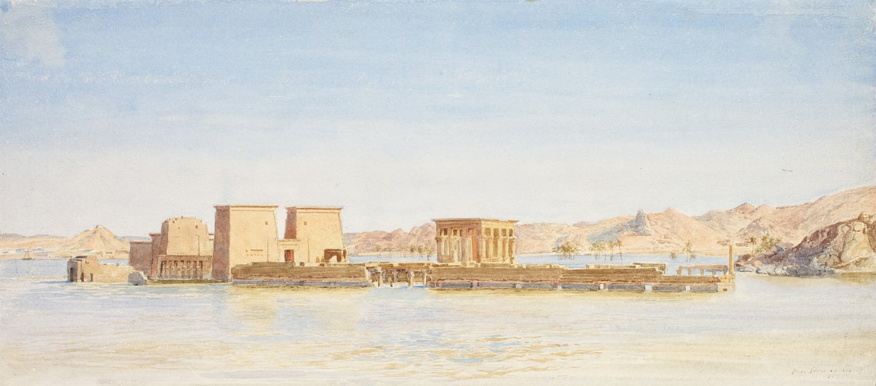Isis-templet på øen Philae, ca. 1907-10 af John Somerscales