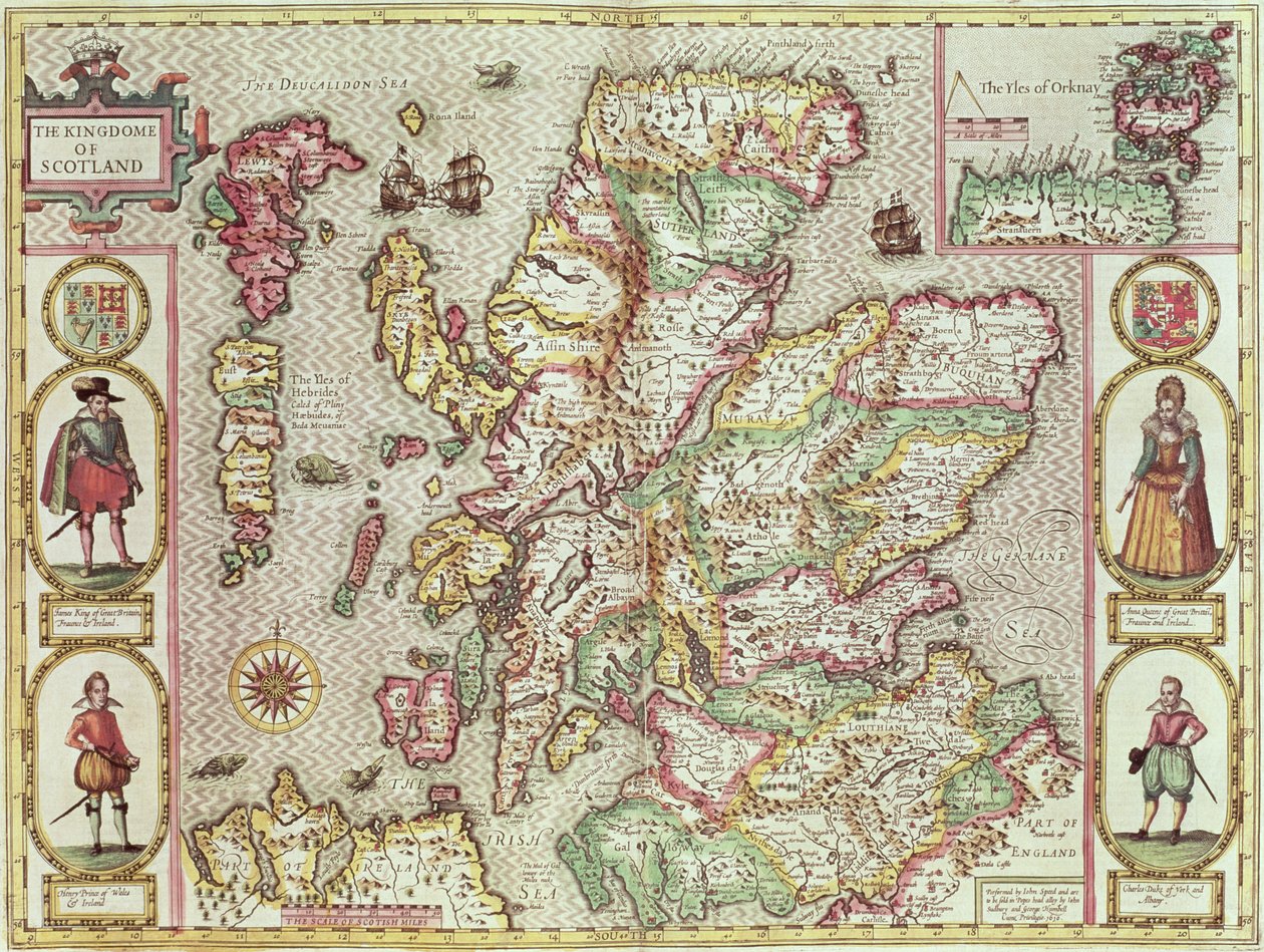The Kingdome of Scotland, indgraveret af Jodocus Hondius (1563-1612) fra 