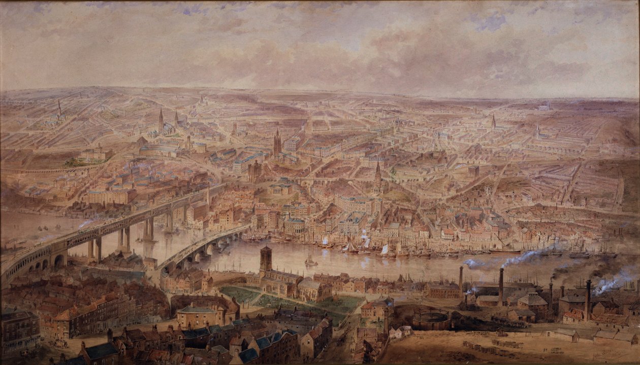 Newcastle upon Tyne i dronning Victorias regeringstid (wc på papir (på kort)) af John Storey