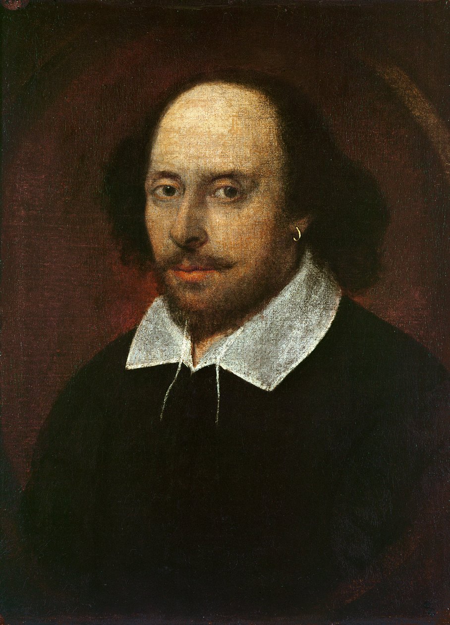 Portræt af William Shakespeare (1564-1616) c.1610 af John Taylor