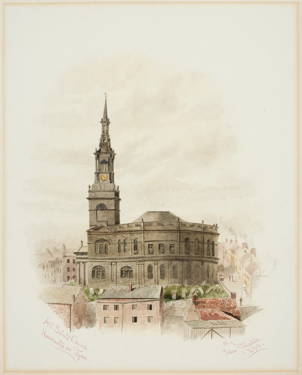 All Saints Church, Newcastle upon Tyne (kropsfarve) af John Teasdale