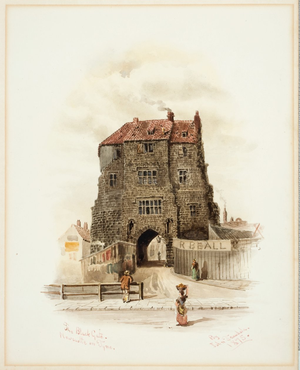 The Black Gate, Newcastle upon Tyne (kropsfarve) af John Teasdale