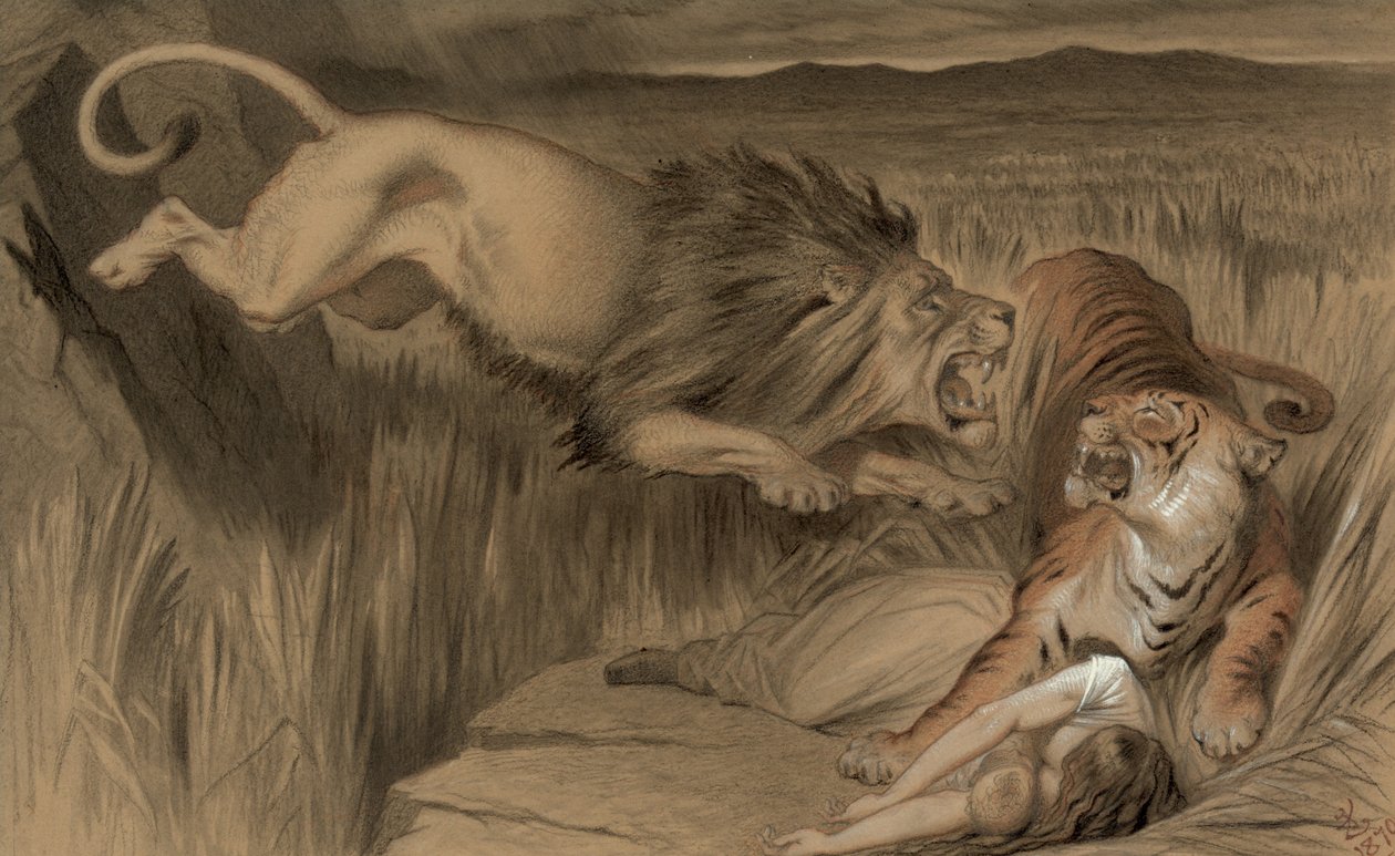 Den britiske løves hævn over den bengalske tiger, 1870 af John Tenniel