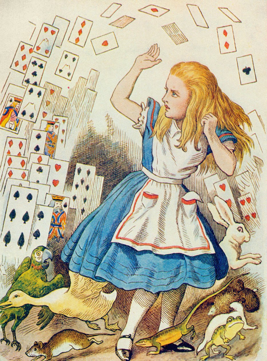 The Shower of Cards, illustration fra 