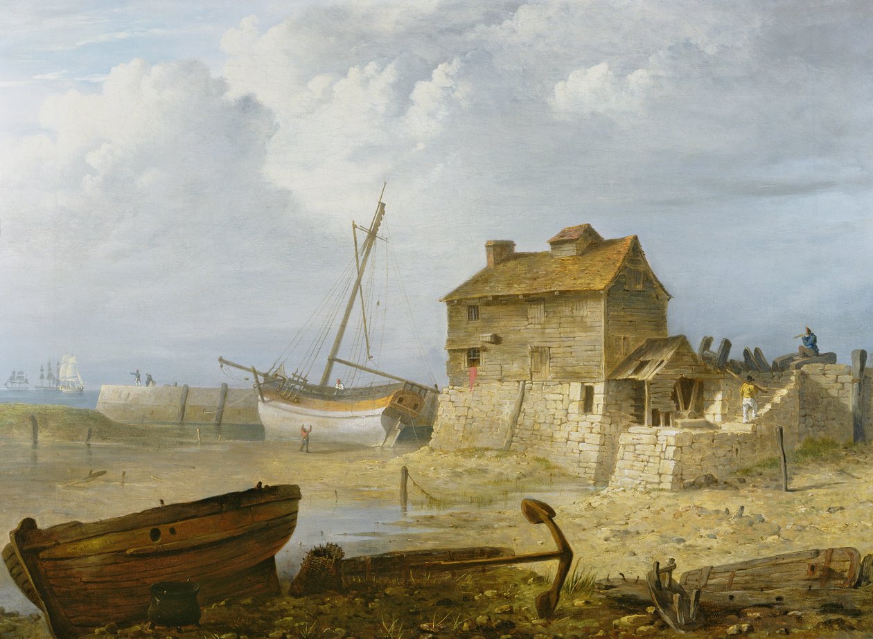Tidevandsmøllen i Emsworth af John Thomas Serres