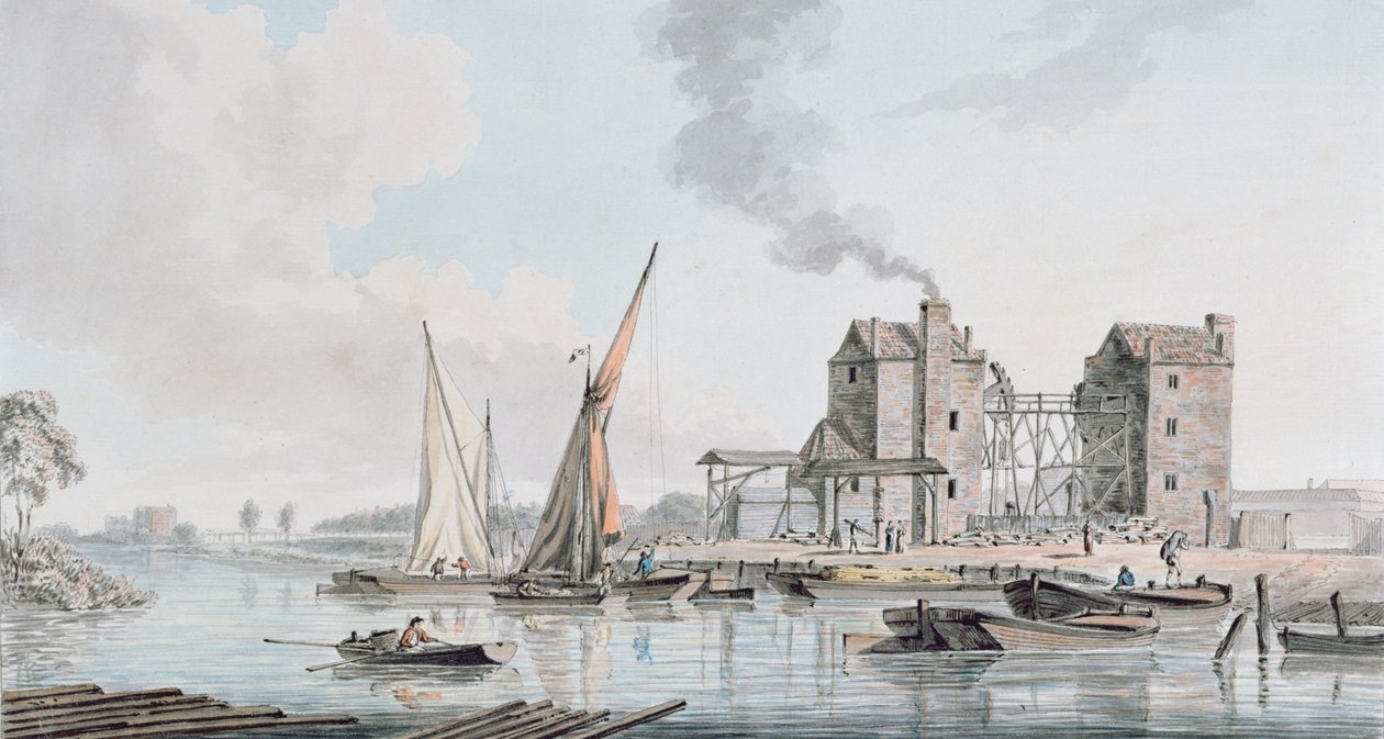 Udsigt over vandmotoren ved Pimlico, 1783 af John Thomas Serres
