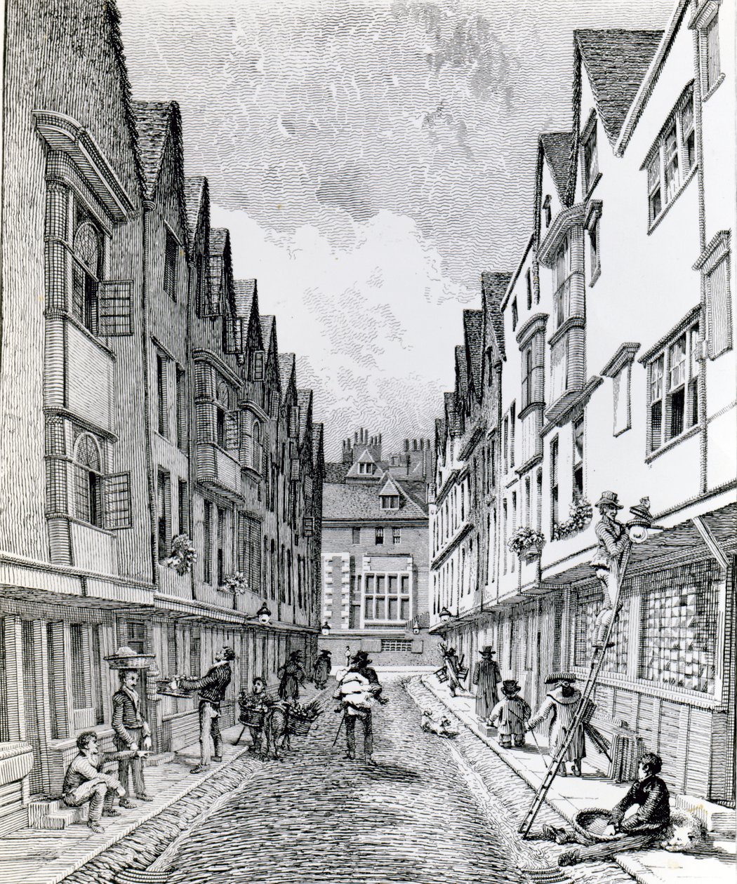 Winchester Street, London Wall, udgivet 1814 af John Thomas Smith