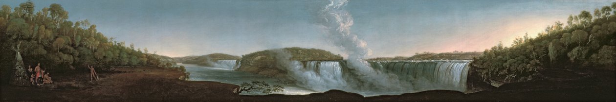 Niagara Falls fra under Table Rock, 1808 af John Trumbull
