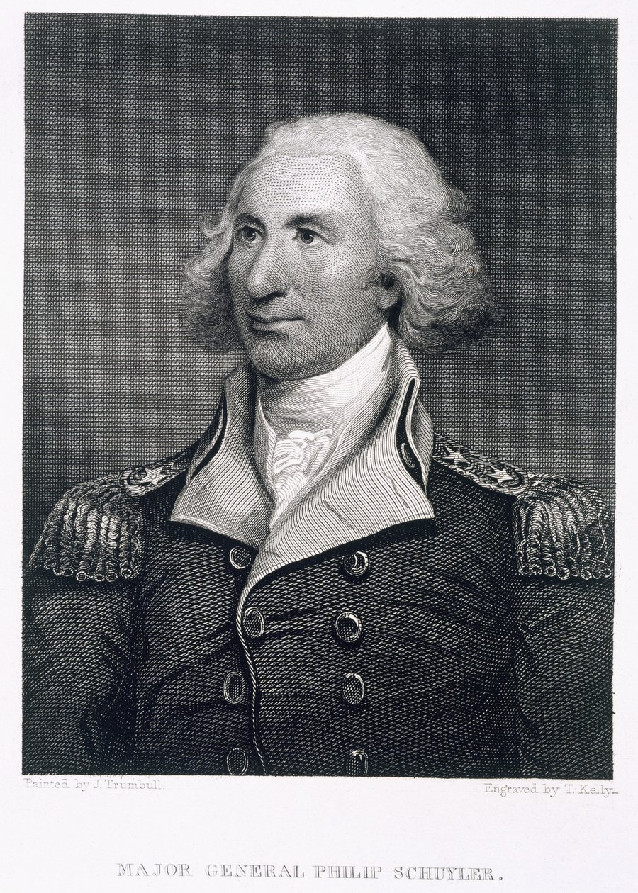 Portræt af generalmajor Philip Schuyler, indgraveret af Thomas Kelly (c.1795-c.1841) af John Trumbull