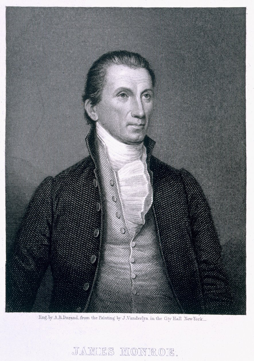 James Monroe, graveret af Asher Brown Durand (1796-1886) af John Vanderlyn