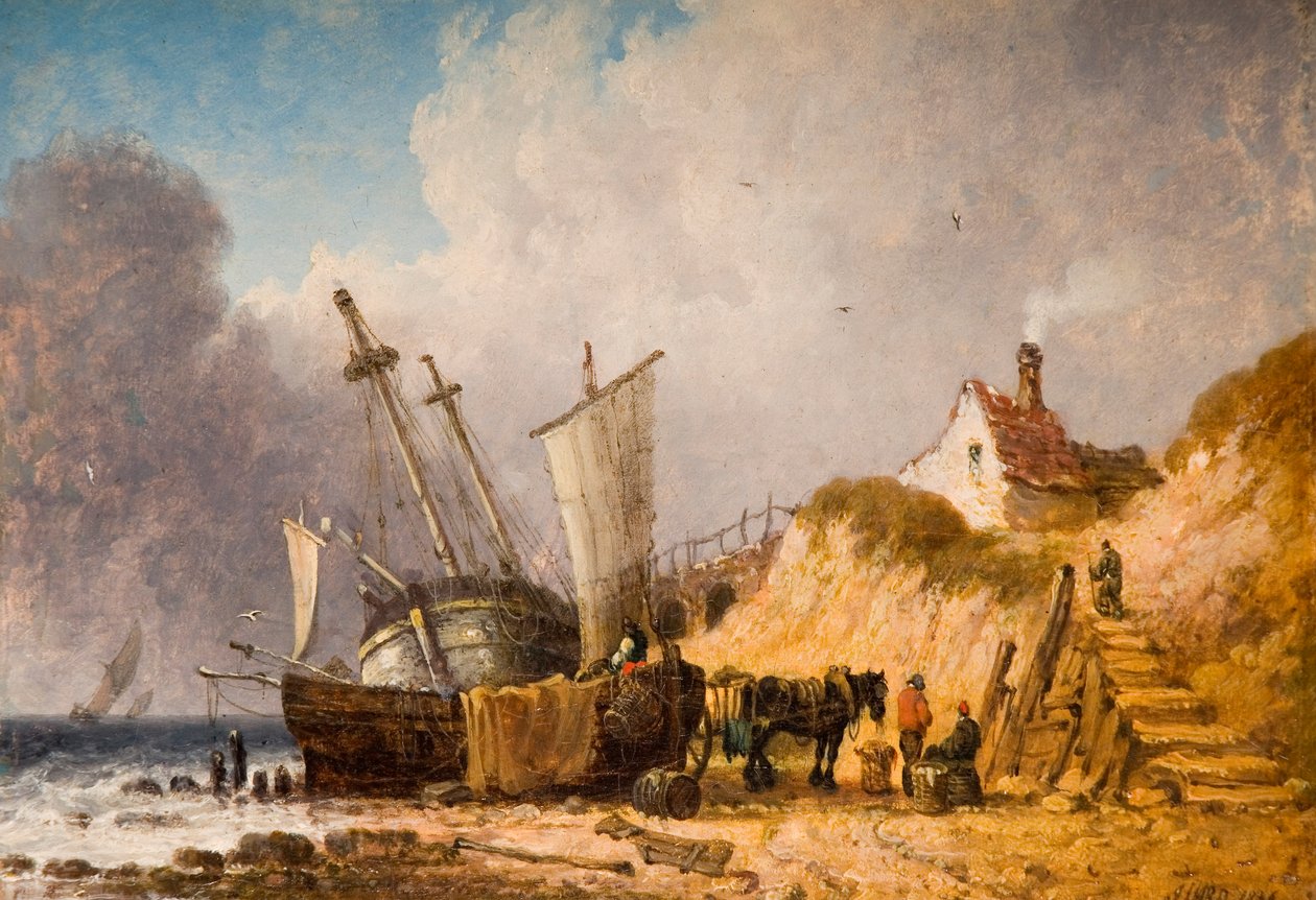 Kystscene, 1836 af John Ward