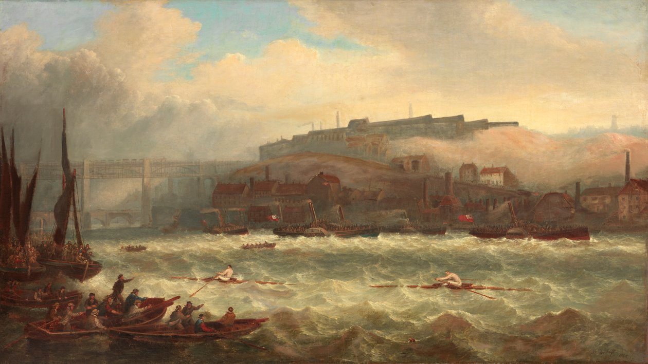 Cooper versus Chambers, Race on the Tyne, 1865 af John Warkup Swift