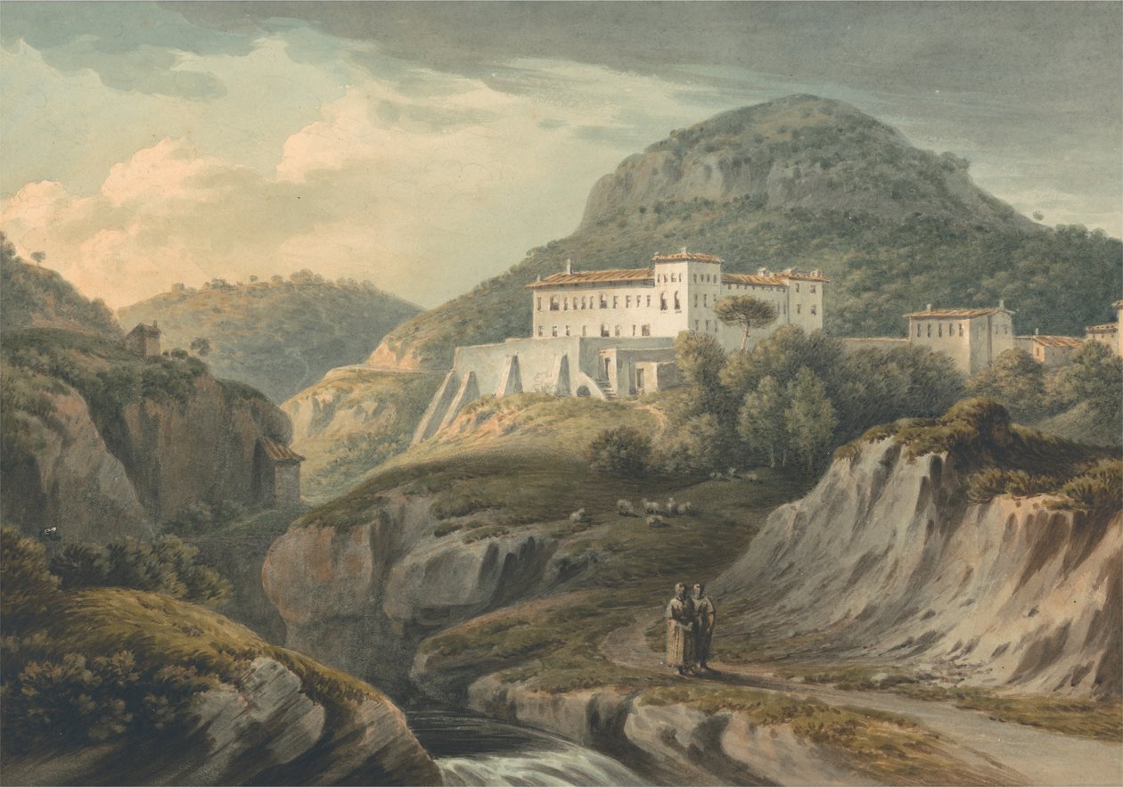 Kloster ved Vietri, nær Salerno af John Warwick Smith