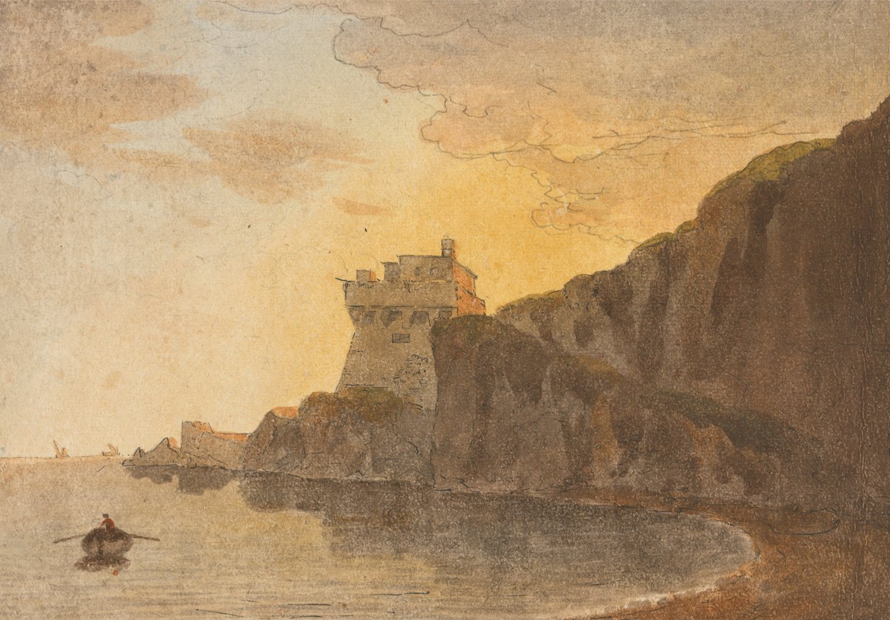 I Salerno -bugten, nær Vietri af John Warwick Smith