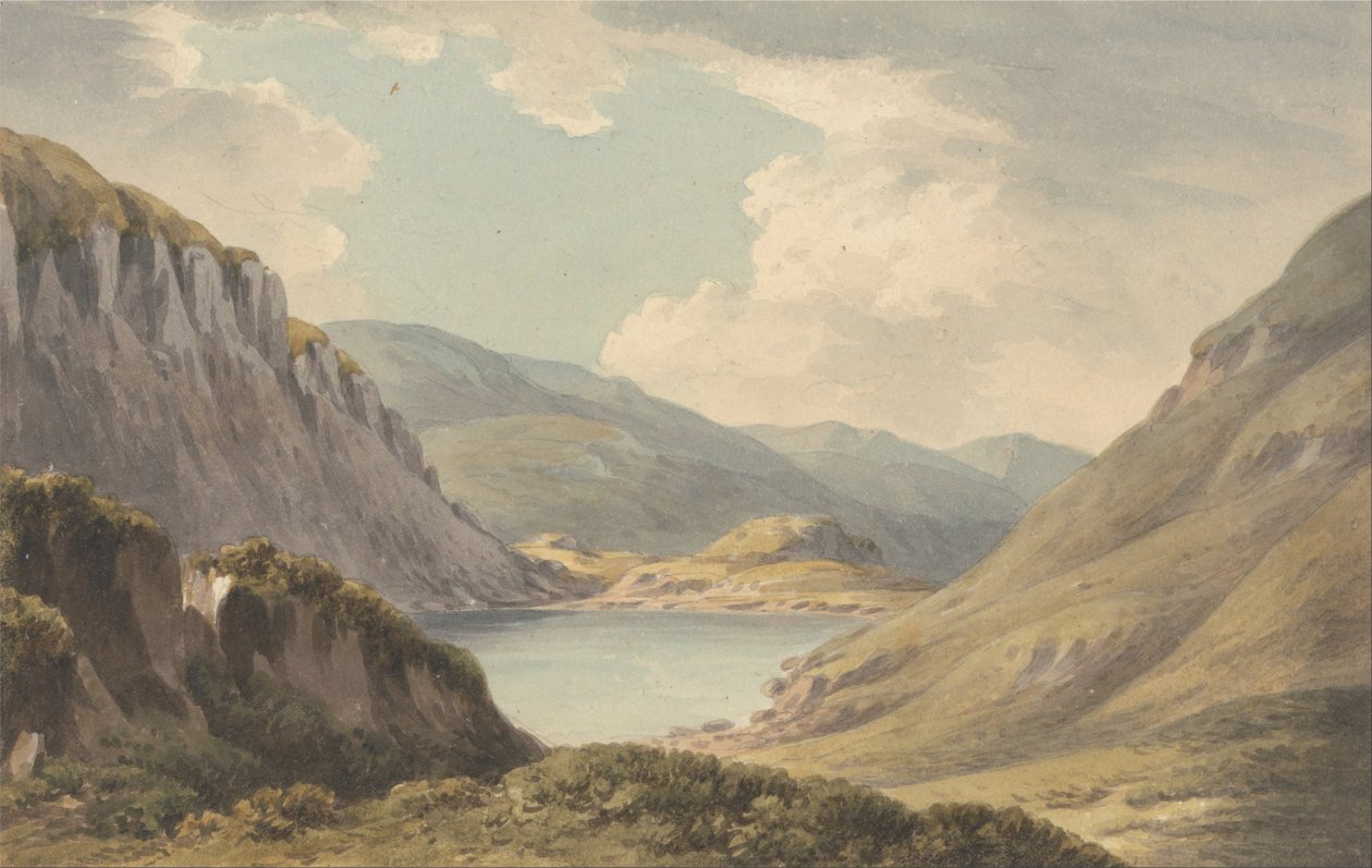 Llyn Geirionn ikke langt fra Trefriew, ved floden Conway, Carnarvonshire af John Warwick Smith
