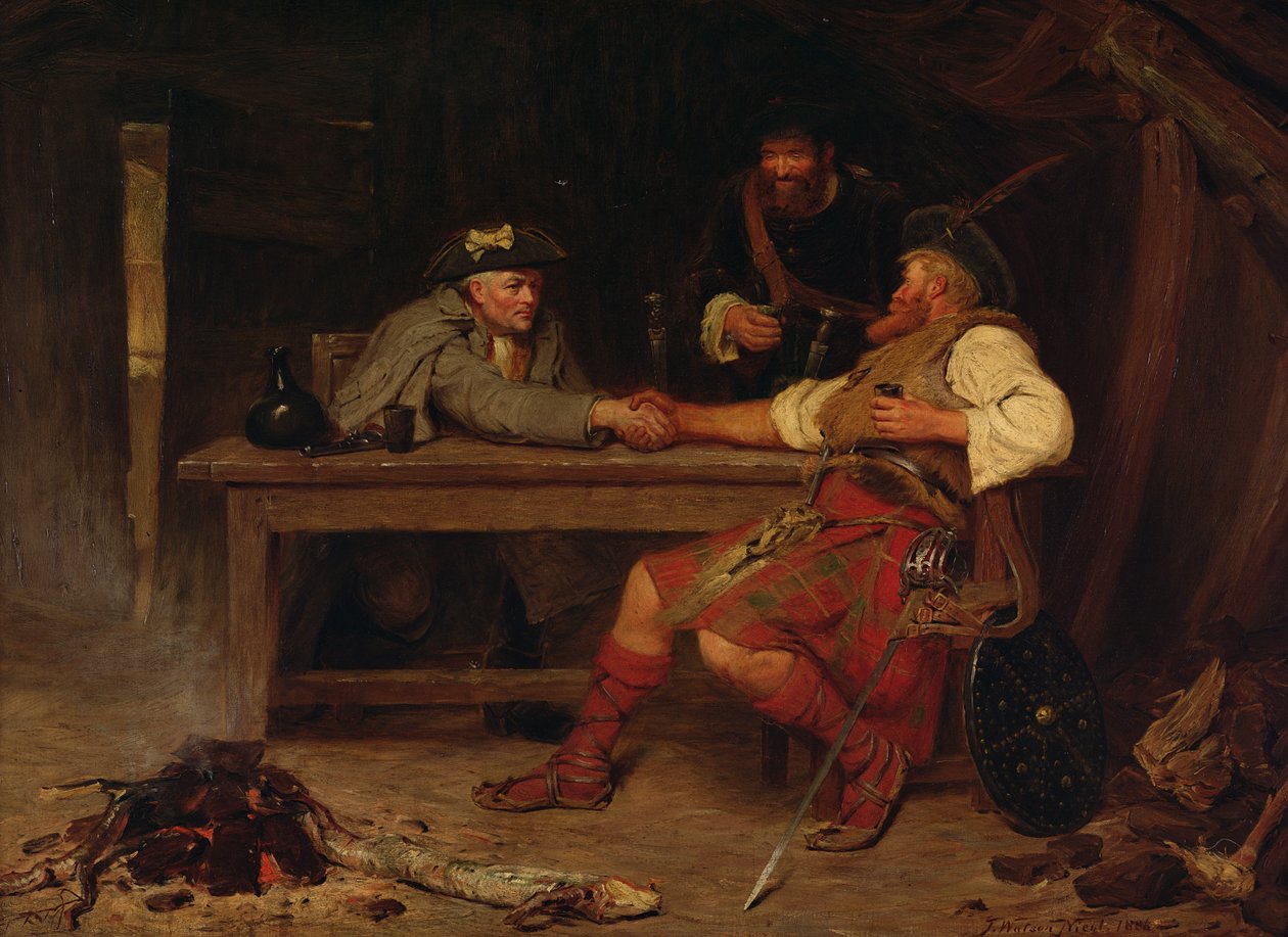For bedre eller værre - Rob Roy and the Baillie, 1886 af John Watson Nicol