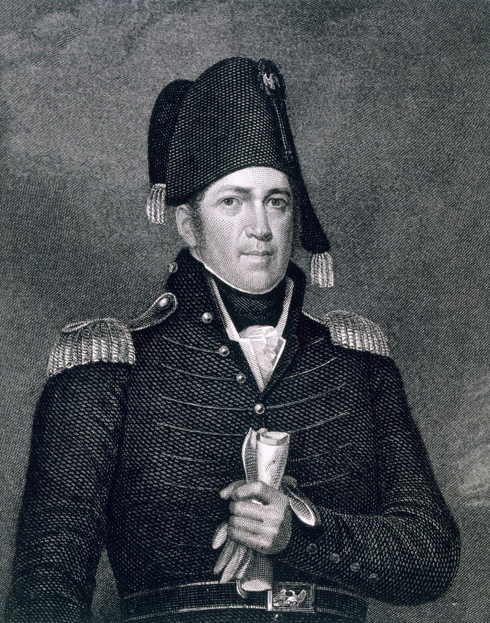 Jacob Jennings Brown (1775-1828) graveret af Asher Brown Durand (1796-1886) efter en kopi af originalen af James Herring (1794-1867) af John Wesley Jarvis