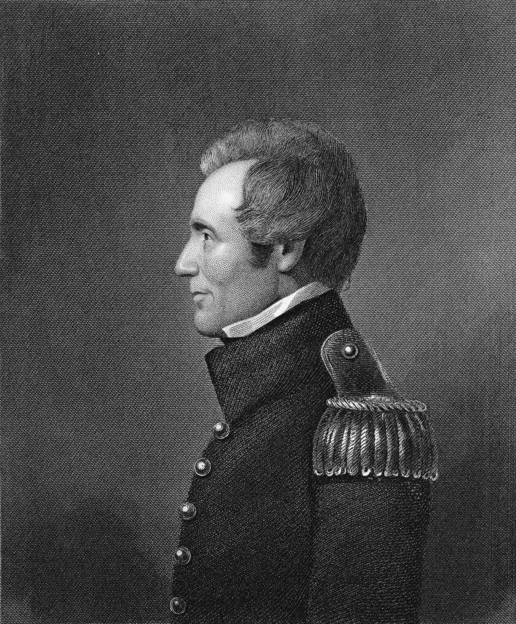 Generalmajor Edmund Pendleton Gaines (1777-1849) graveret af James Barton Longacre (1794-1869) af John Wesley Jarvis