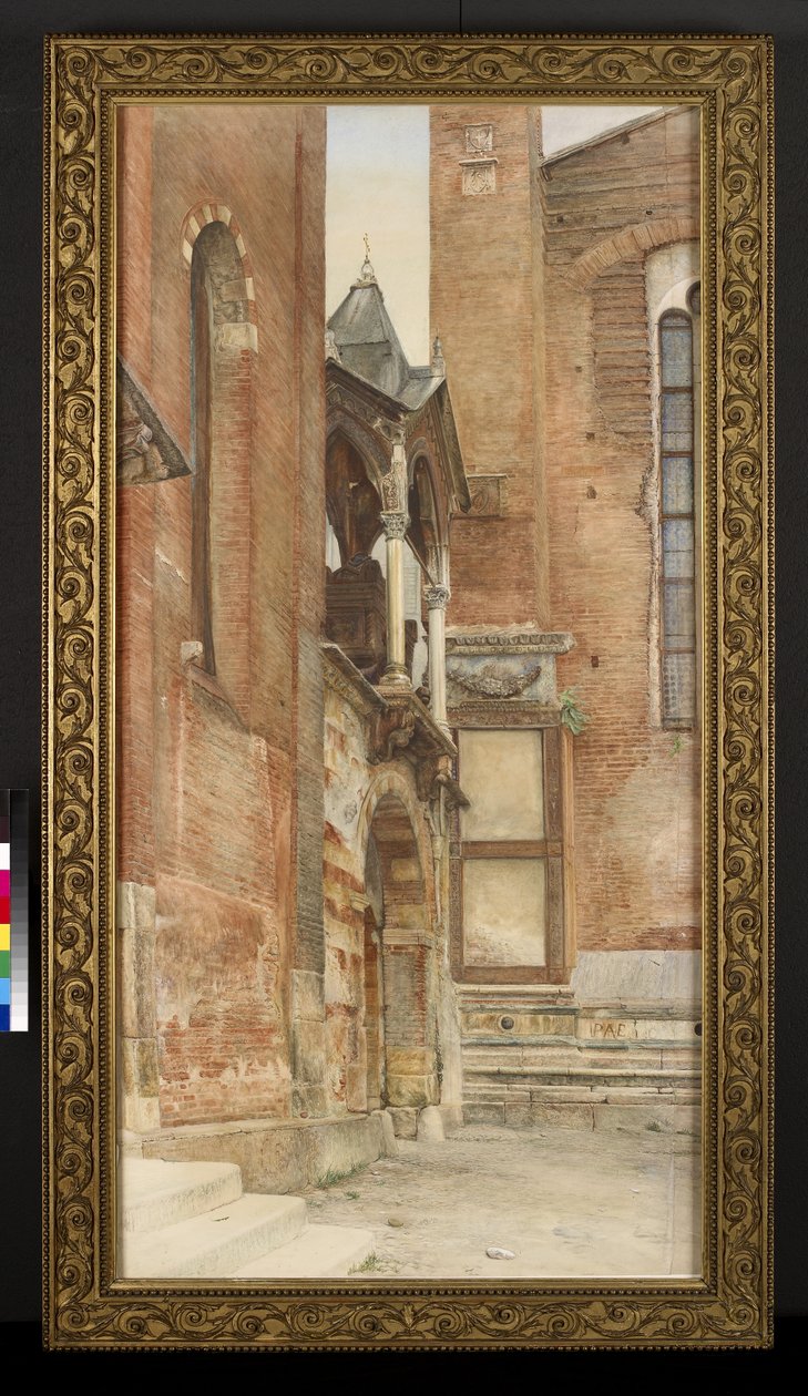 Castelbarco-graven, Verona, Italien, maj-august 1869 (akvarel og kropsfarve over grafit på papir) af John Wharlton Bunney