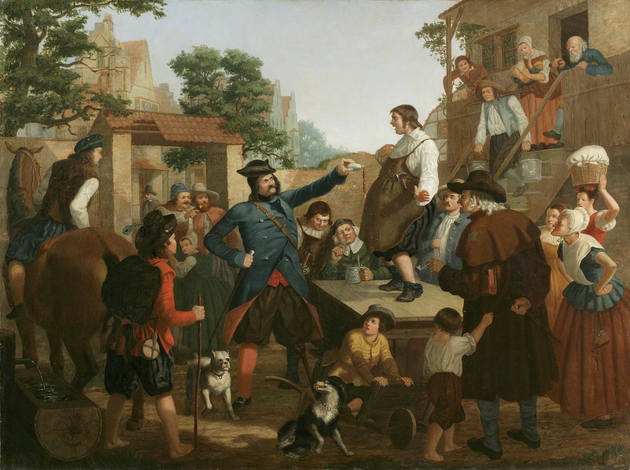 Peter Stuyvesant og skomageren, ca. 1850 af John Whetten Ehninger