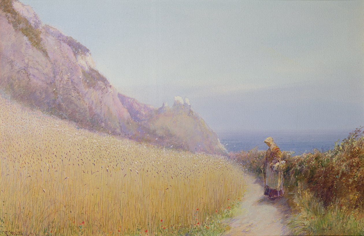 En kornmark nær Sidmouth, Devon af John White