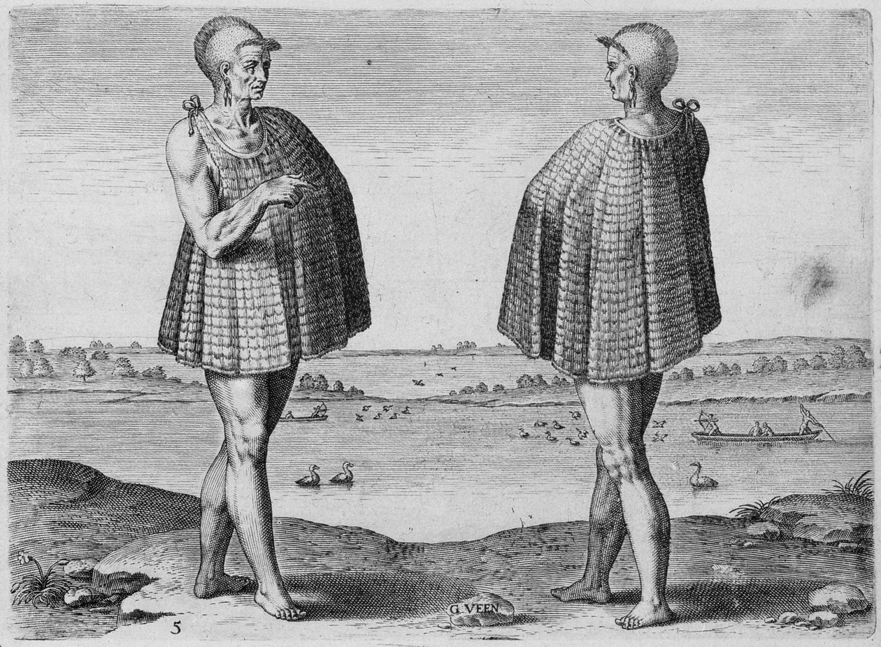Indisk præst, graveret af Theodor de Bry (1528-1598) af John White