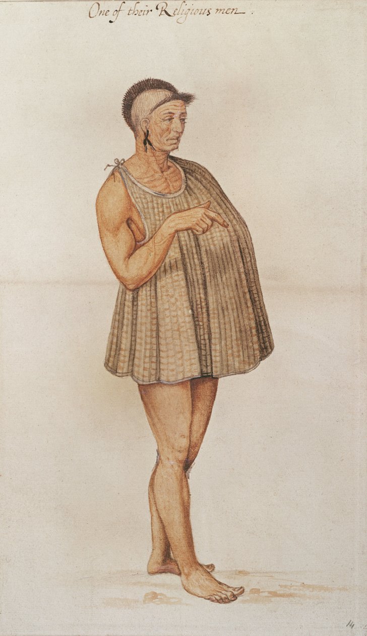 Religiøs mand fra Pomeiooc af John White