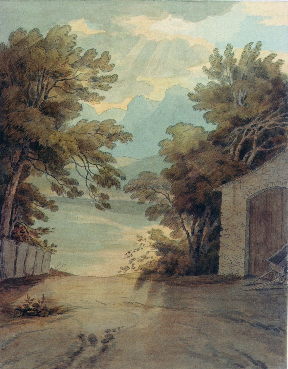En underjordisk passage til stenbruddet i Liverpool (akvarel) af John White Abbott