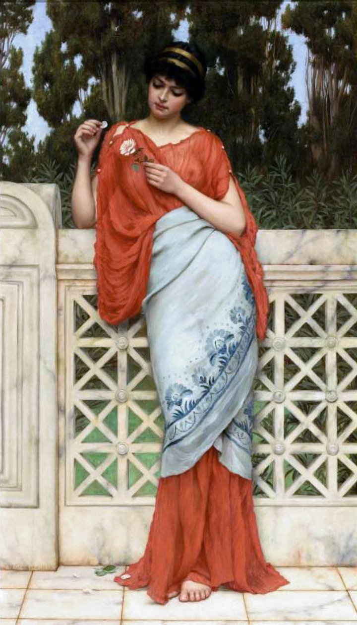 Han elsker mig, han elsker mig ikke af John William Godward