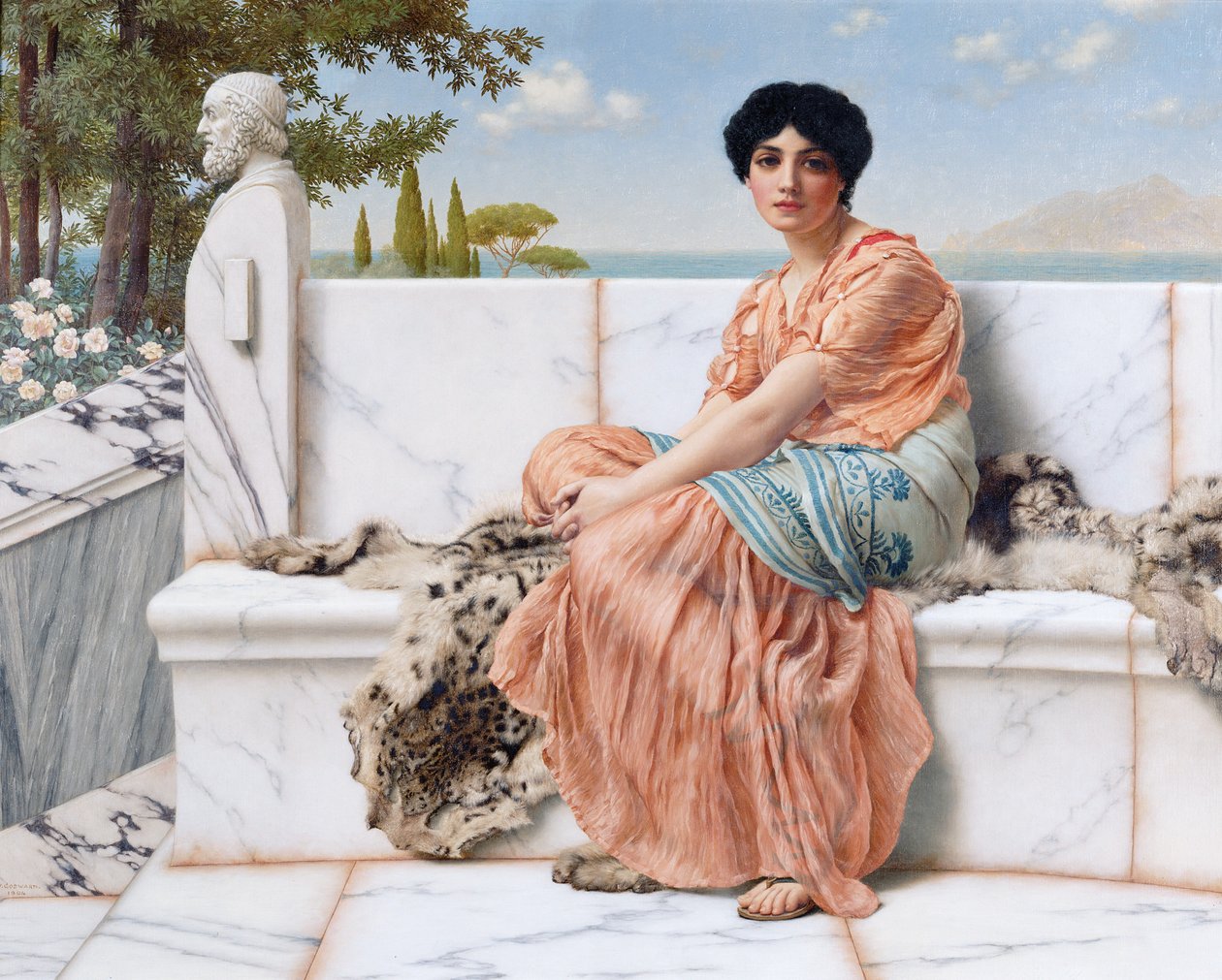 Reverie alias In the Days of Sappho af John William Godward