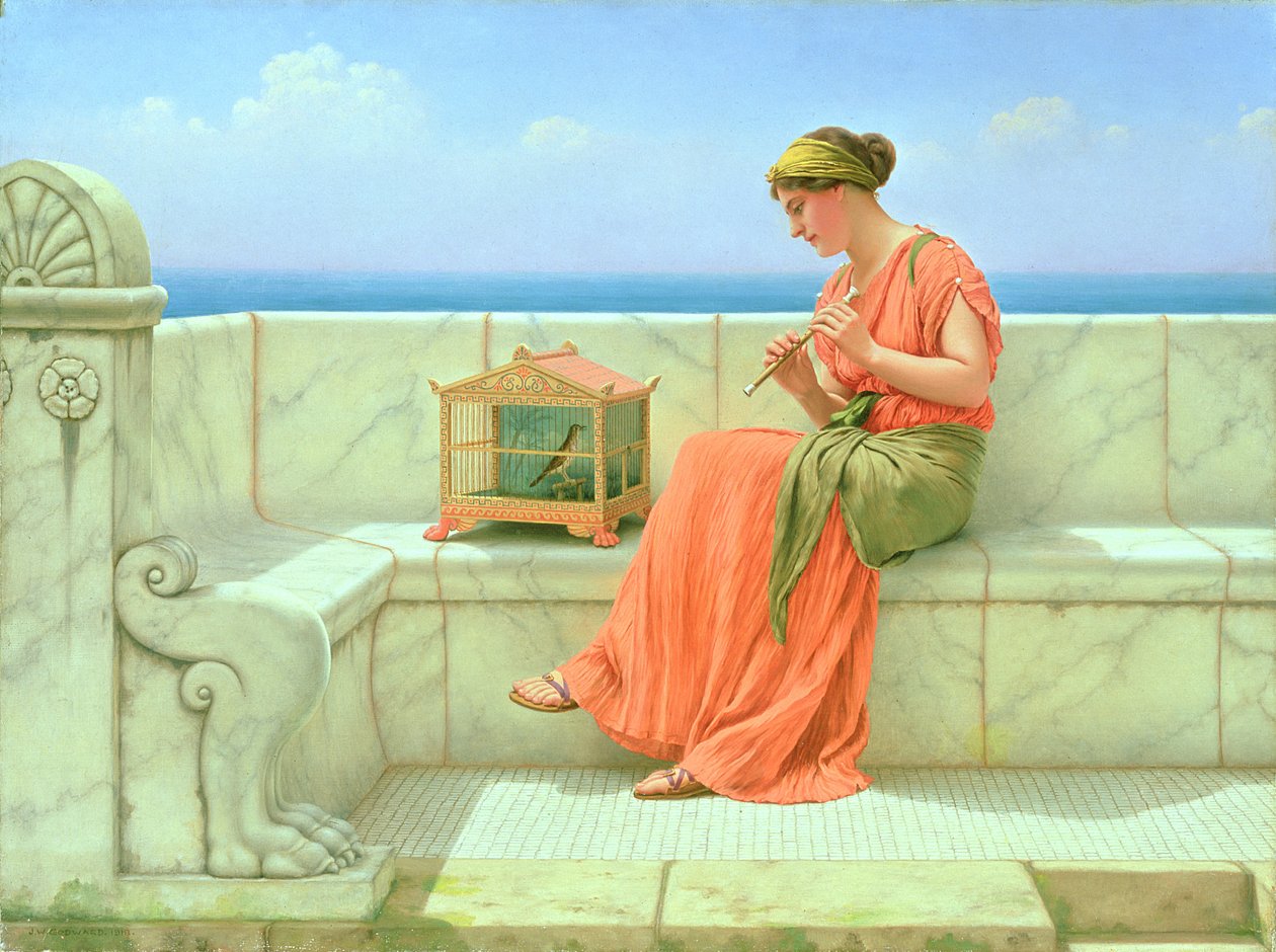 Søde lyde, 1918 af John William Godward