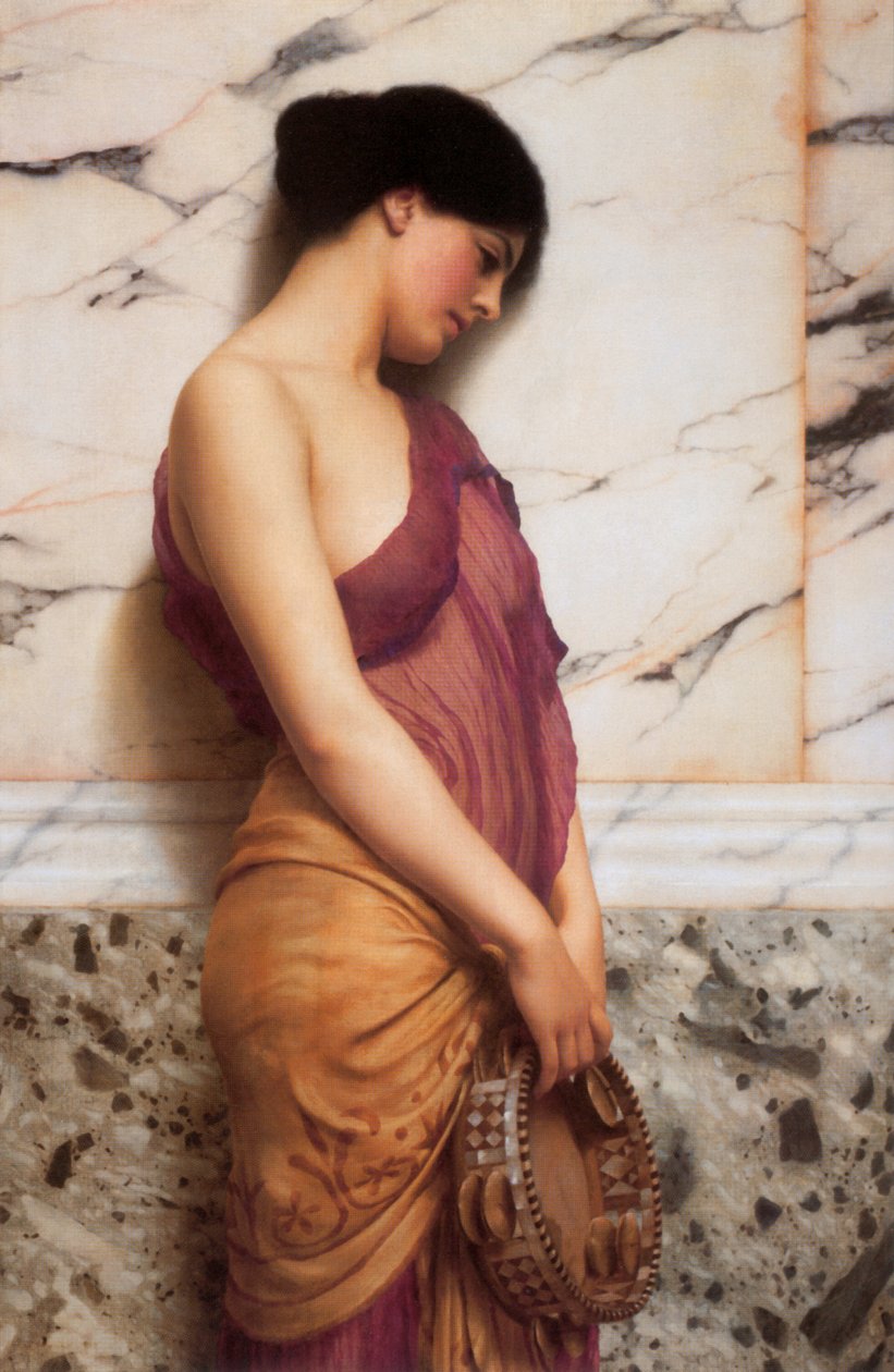 Tamburinpigen af John William Godward