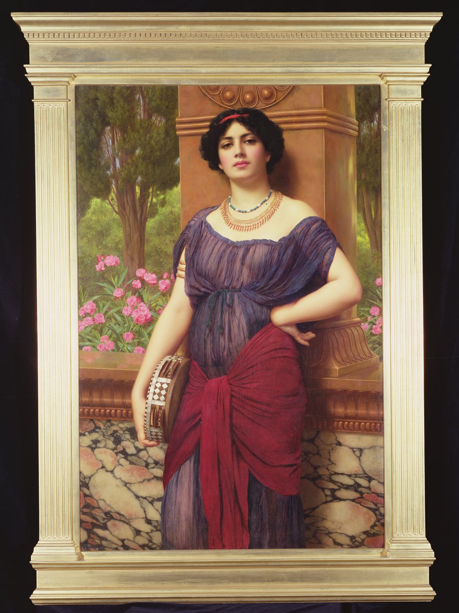 Tamburinpigen, 1906 af John William Godward