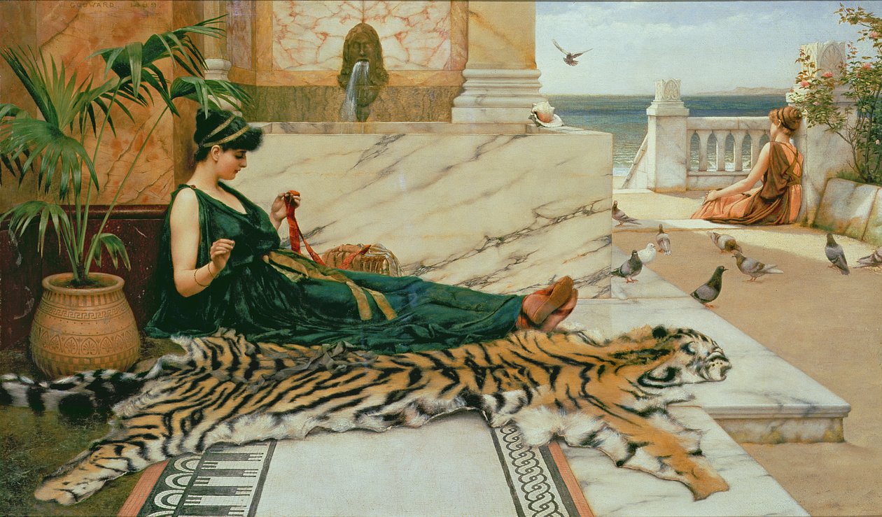 Tigerhuden, ca. 1895 af John William Godward