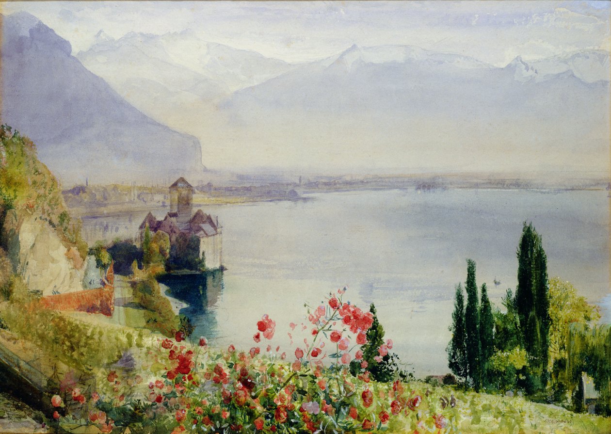 Slottet i Chillon af John William Inchbold